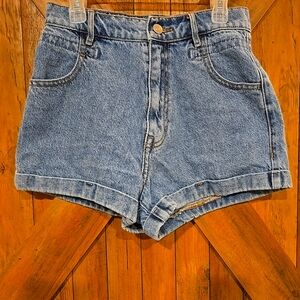 Womens High Waisted Pacsun Jean Shorts Mom Shorts Cuffed Shorty Shorts Size 25